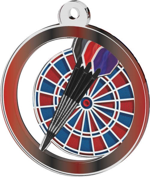 Dart Acryl Medaille MDA 0020-m53  LAATSTE OP=OP!!